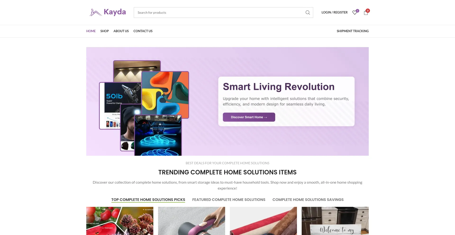 Website screenshot of Kayda.co