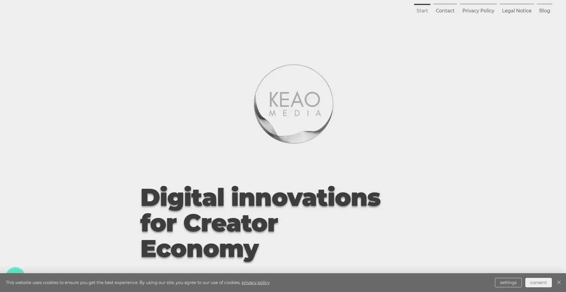 Website screenshot of Keao-media.com