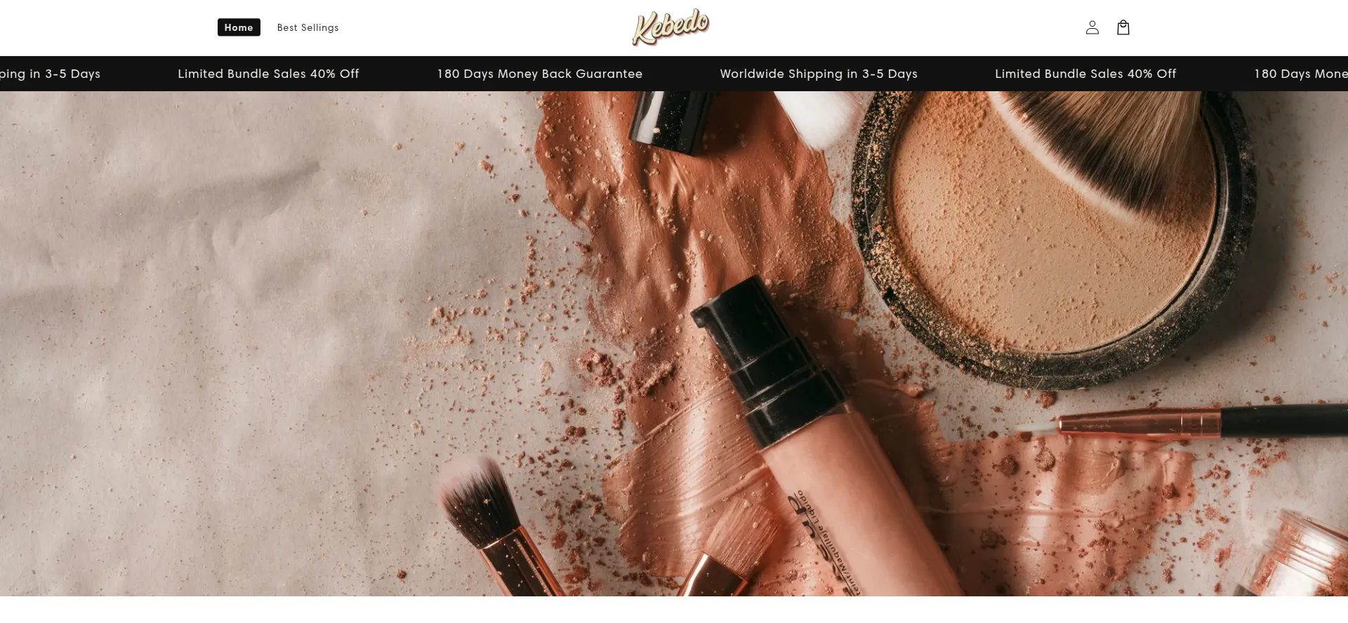 Website screenshot of Kebedo.com
