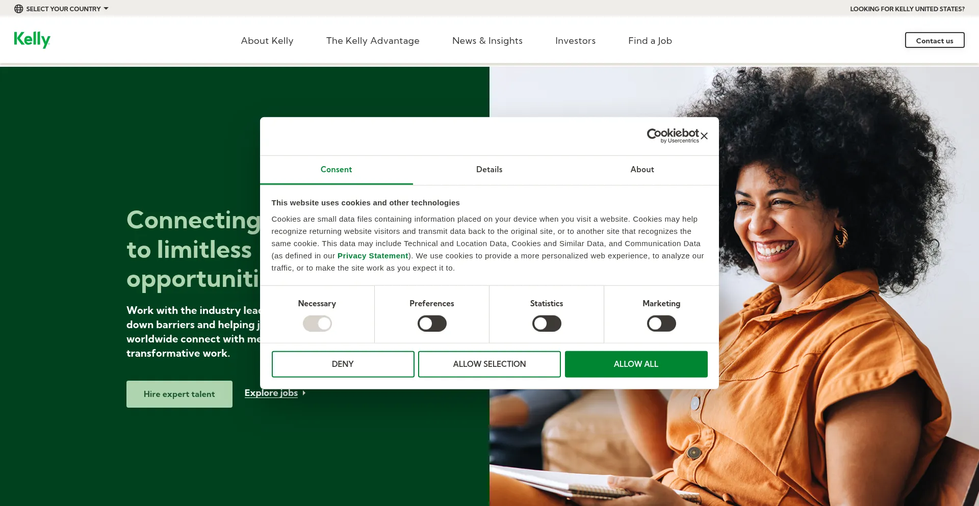 Kellyservices.com Screenshot