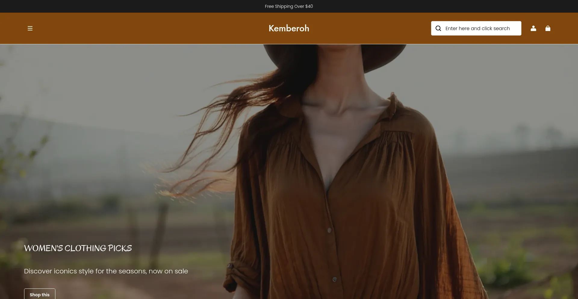 Website screenshot of Kemberoh.com