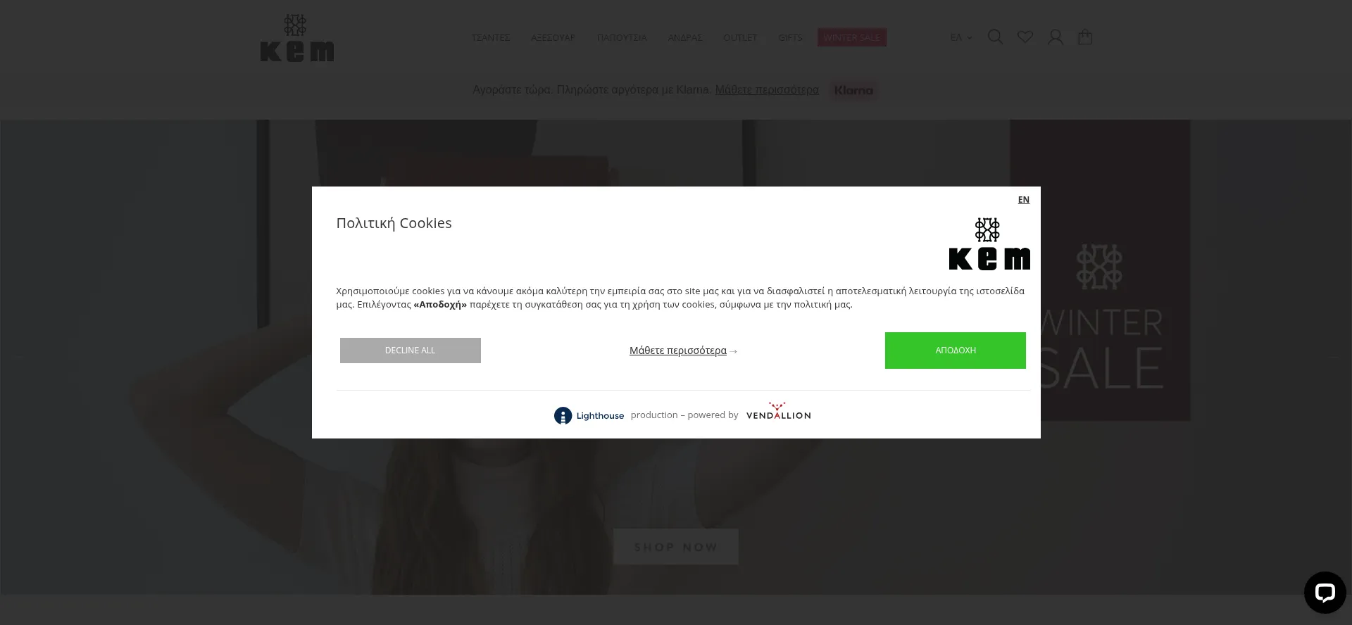 Website screenshot of Kemgroup.gr