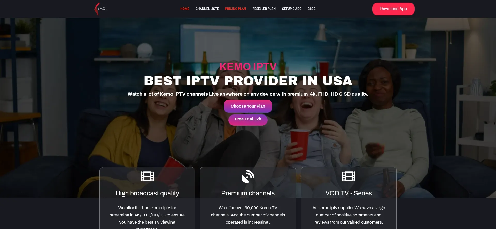 Website screenshot of Kemo-tv.us