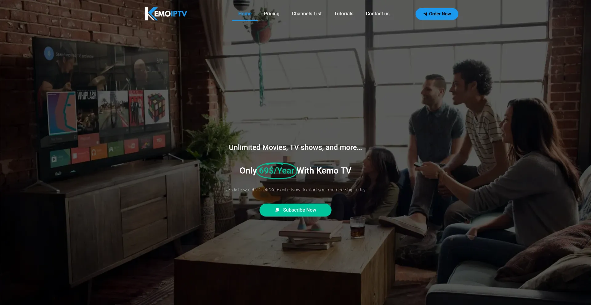 Website screenshot of Kemotv.co