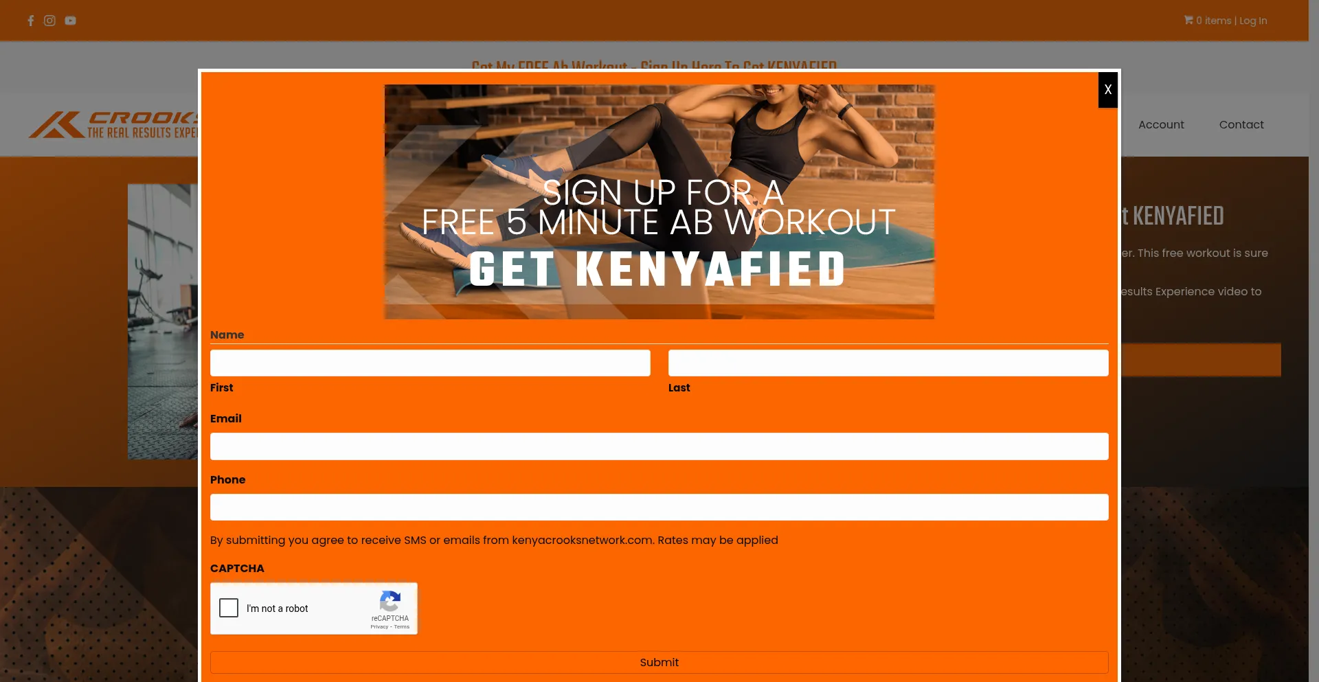 Website screenshot of Kenyacrooksnetwork.com