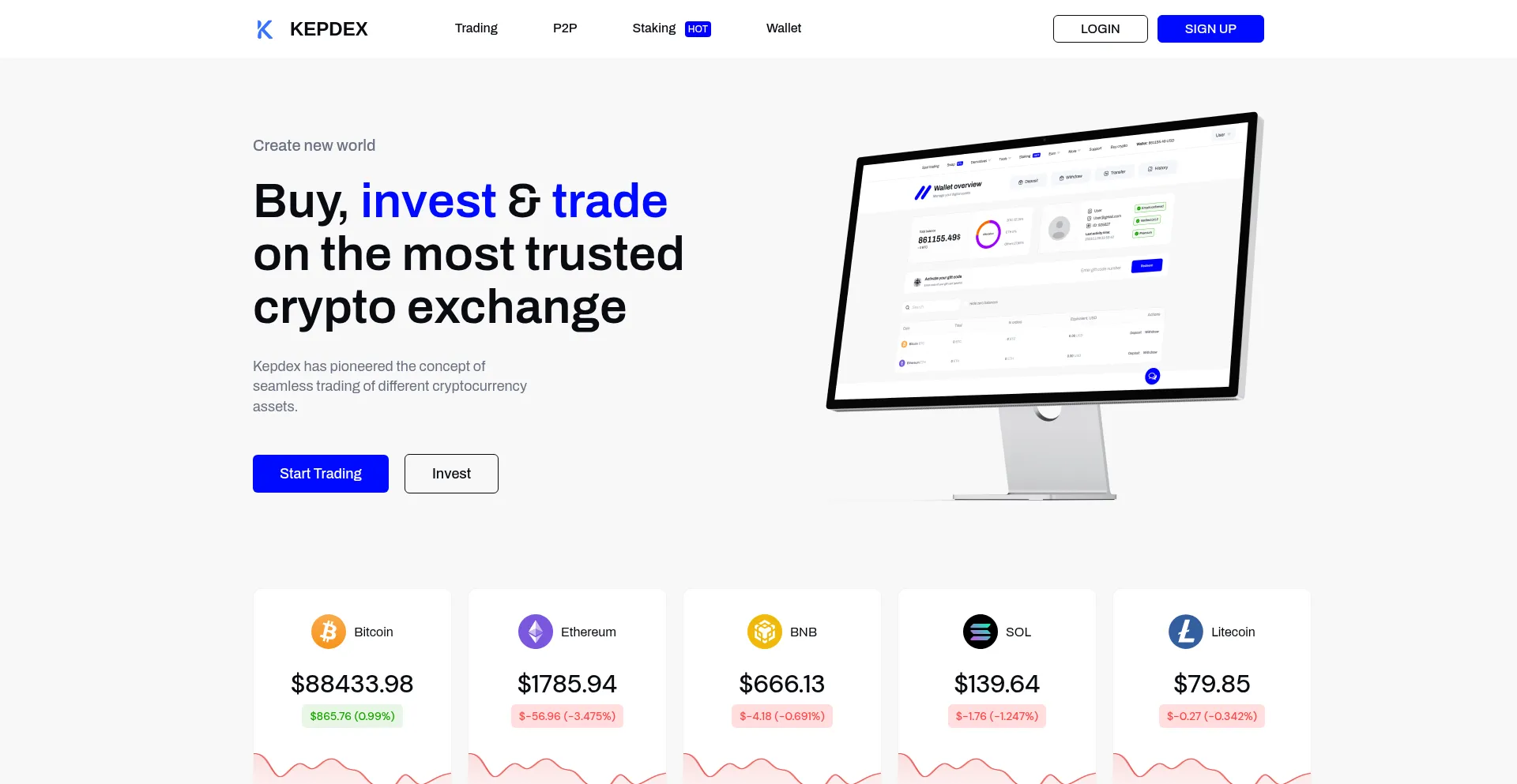 Website screenshot of Kepdex.com