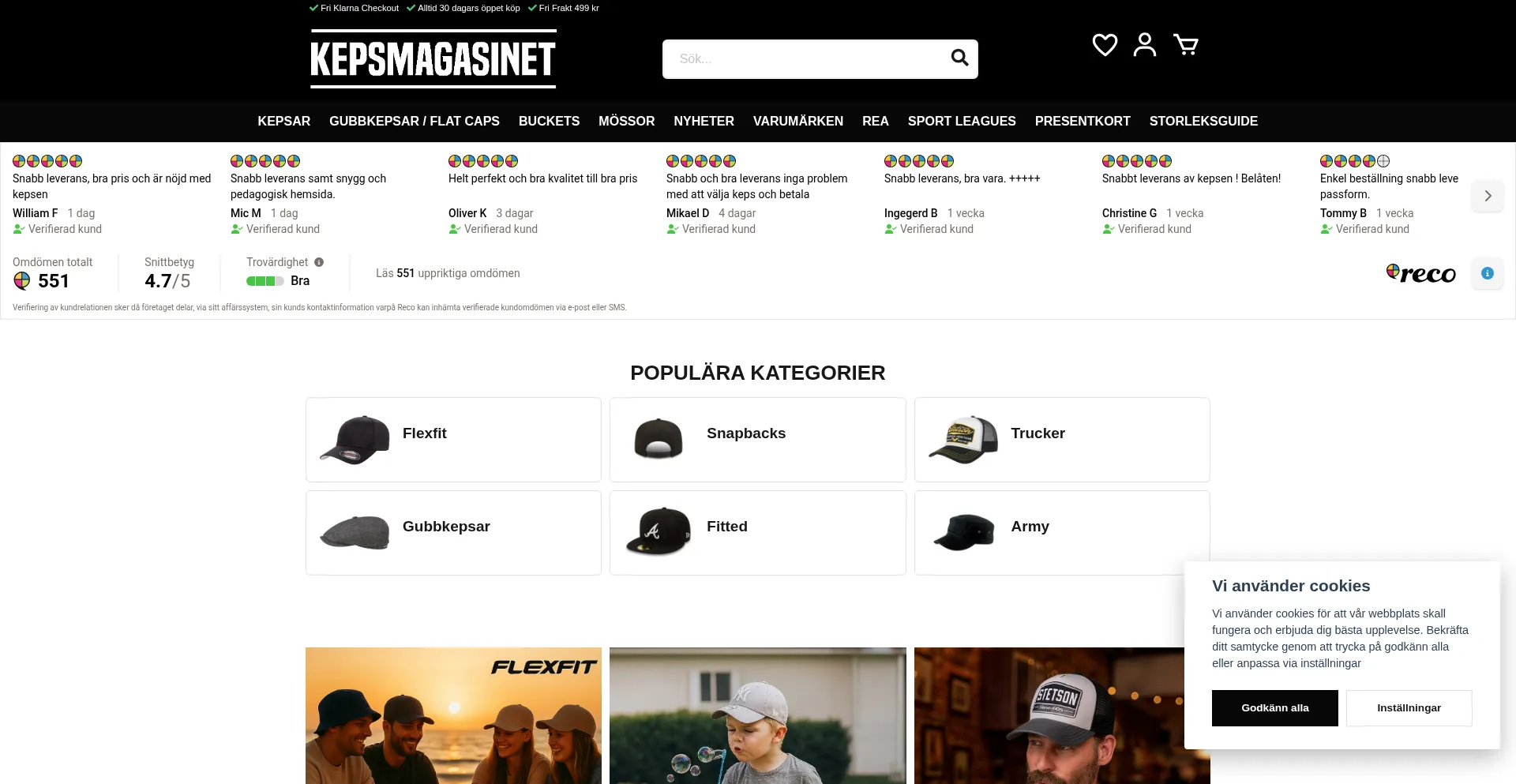 Website screenshot of Kepsmagasinet.se