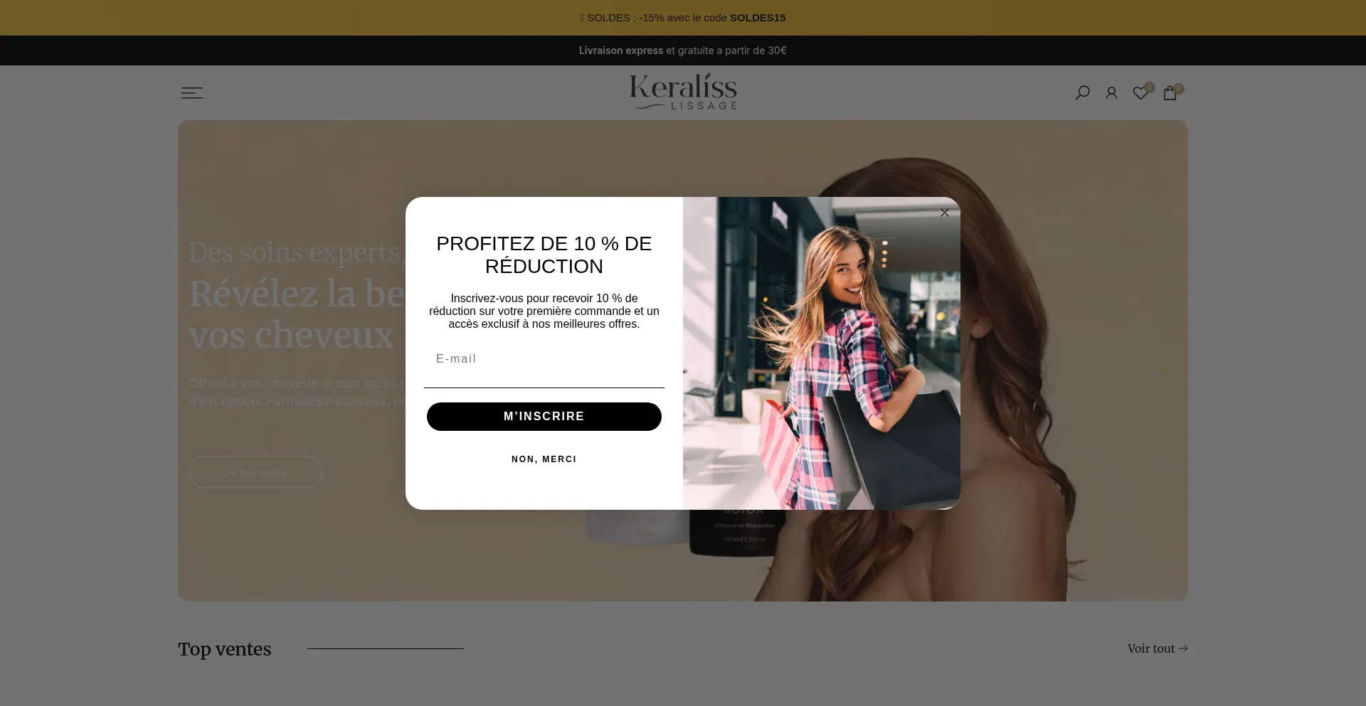 Website screenshot of Keraliss-lissage.com