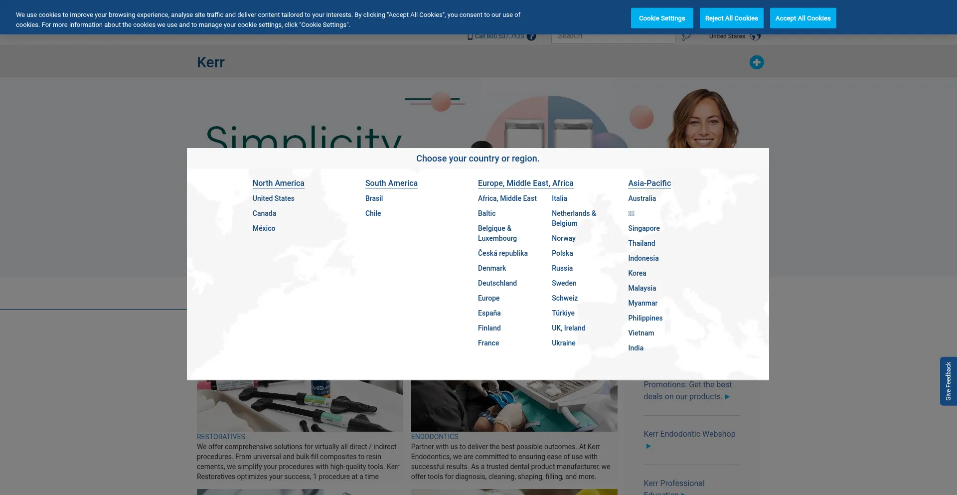 Website screenshot of Kerrdental.com