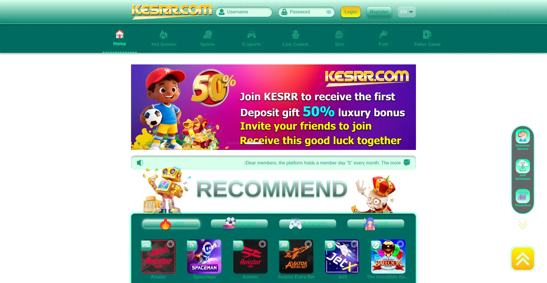 Website screenshot of Kesrr.com