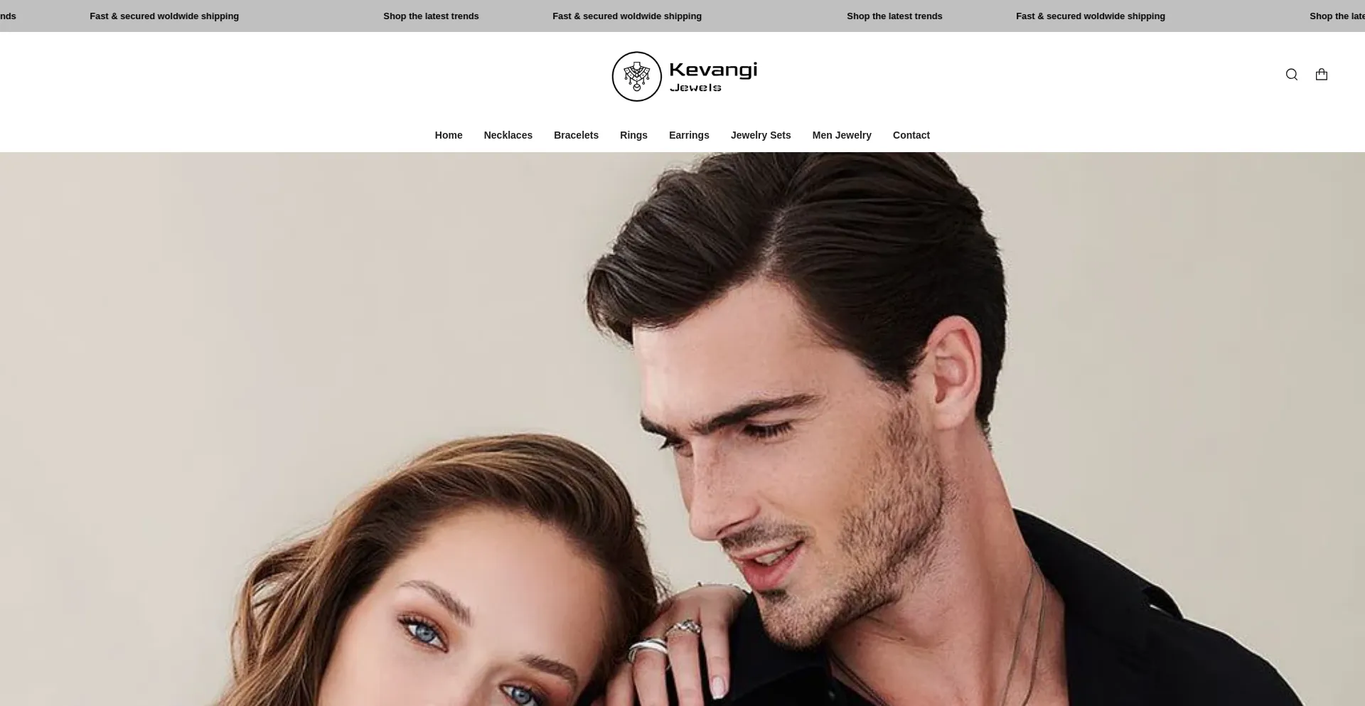 Website screenshot of Kevangi.com