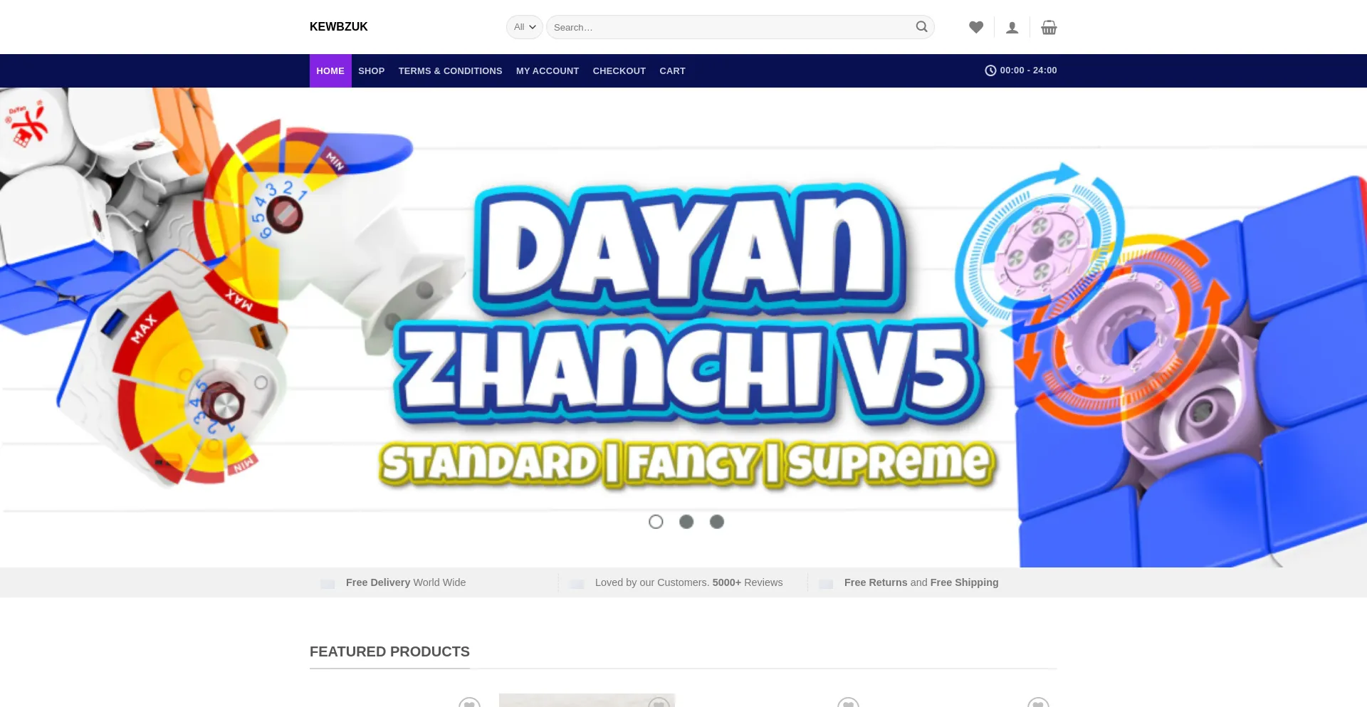 Website screenshot of Kewbzy.shop