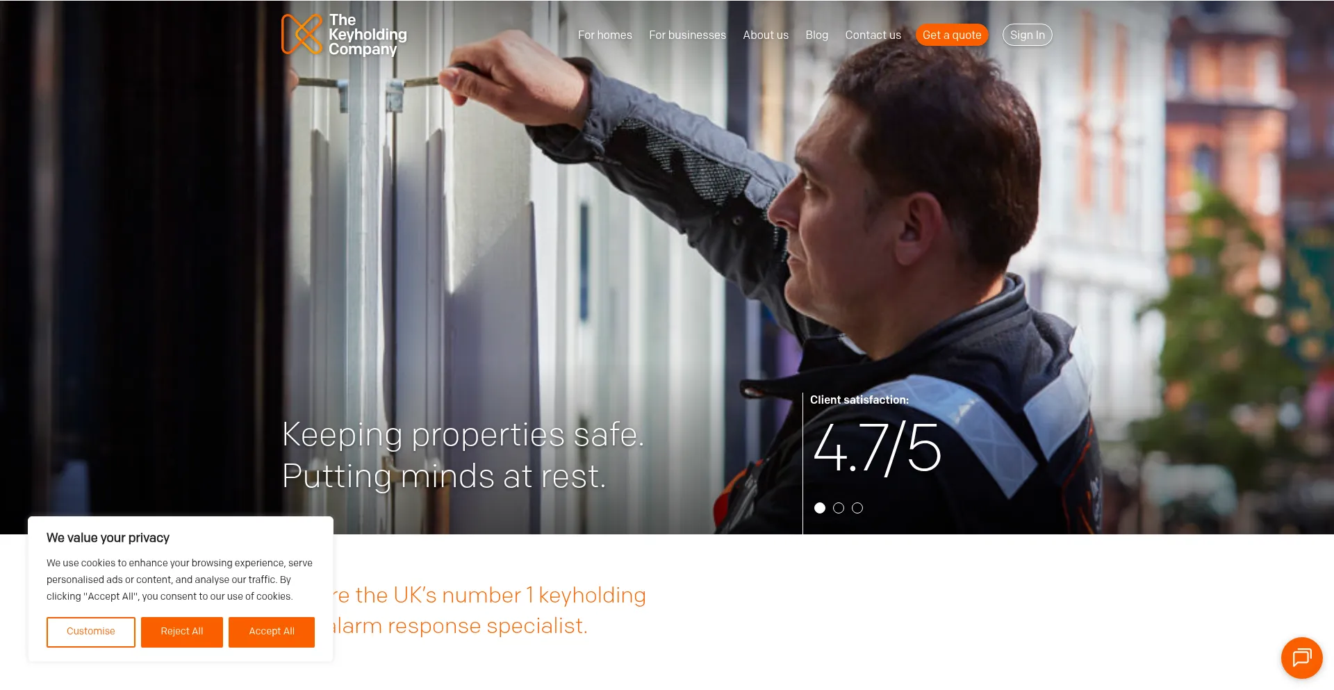 Keyholding.com Screenshot