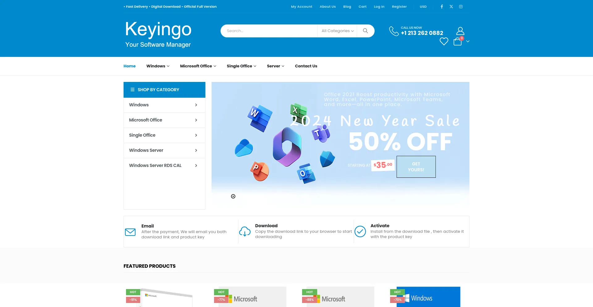 Website screenshot of Keyingo.com