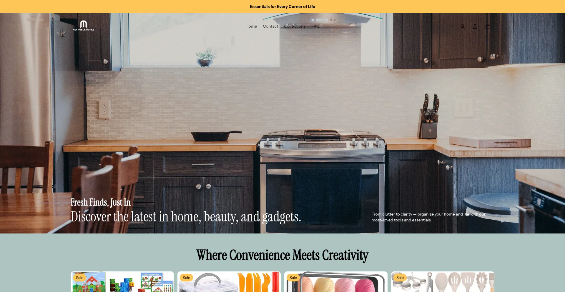 Keynobleworks.com Screenshot