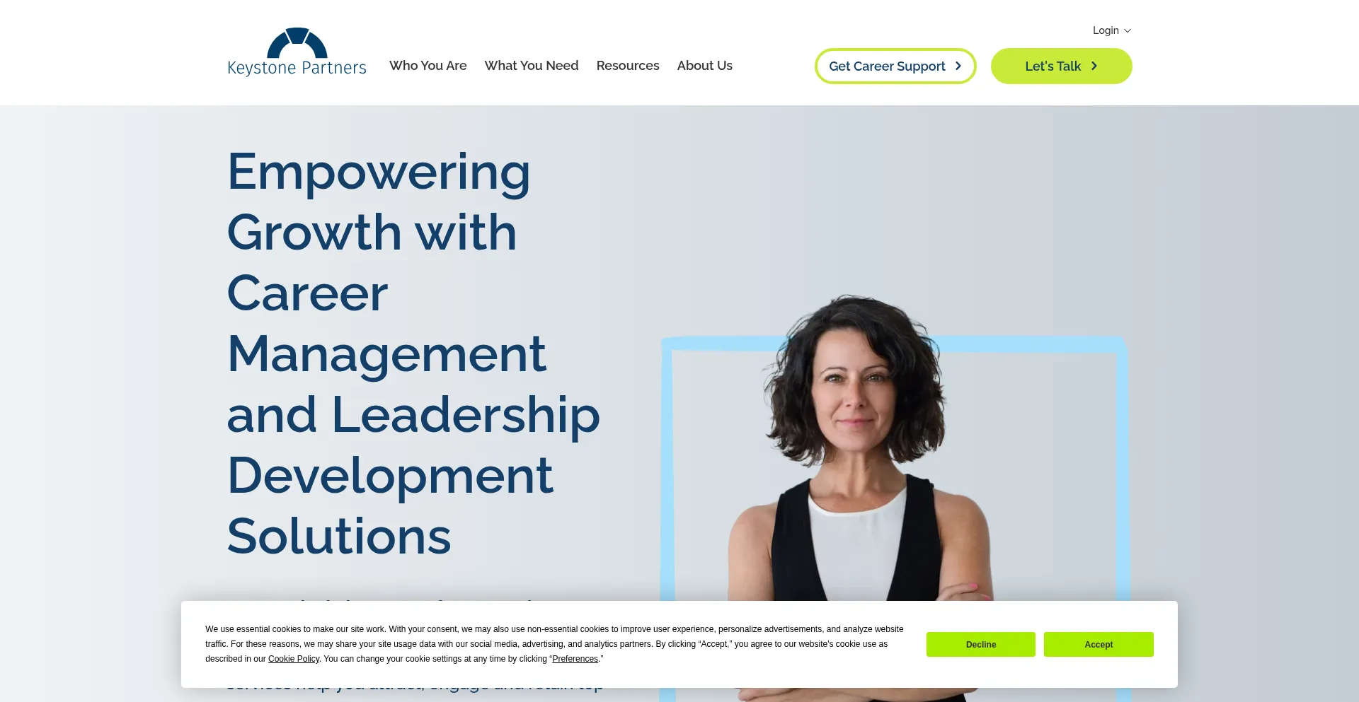 Website screenshot of Keystonepartners.com