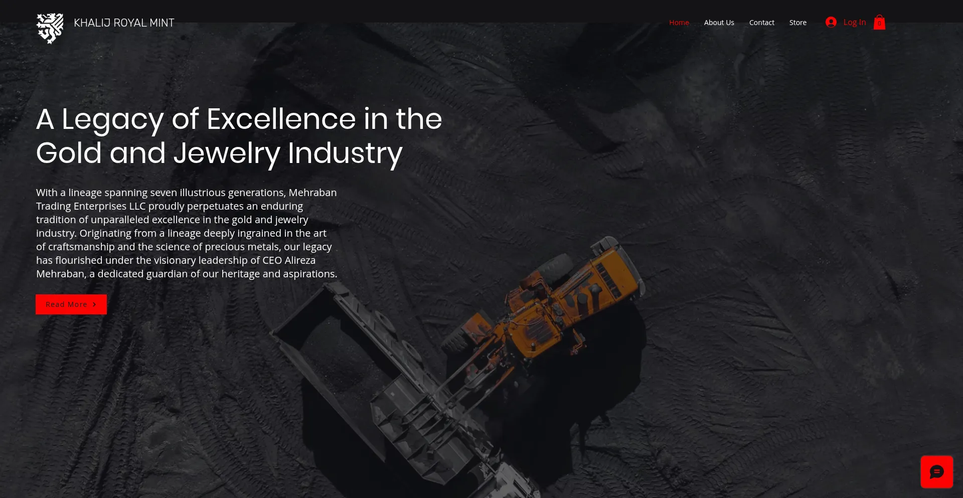 Website screenshot of Khalijroyalmint.com