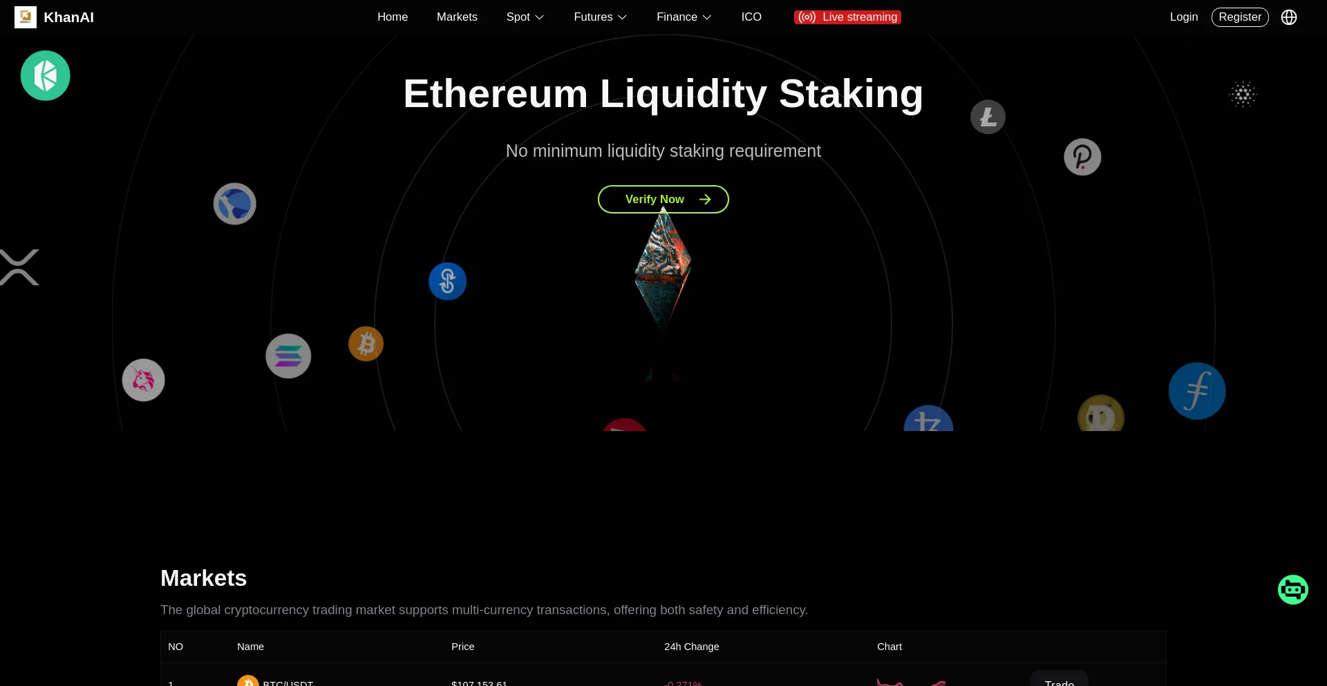 Website screenshot of Khanai.cc
