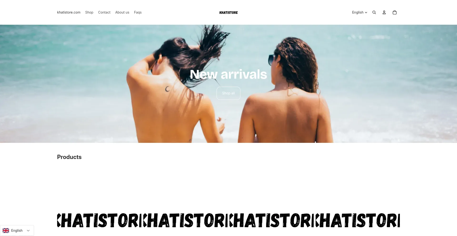 Website screenshot of Khatistore.com