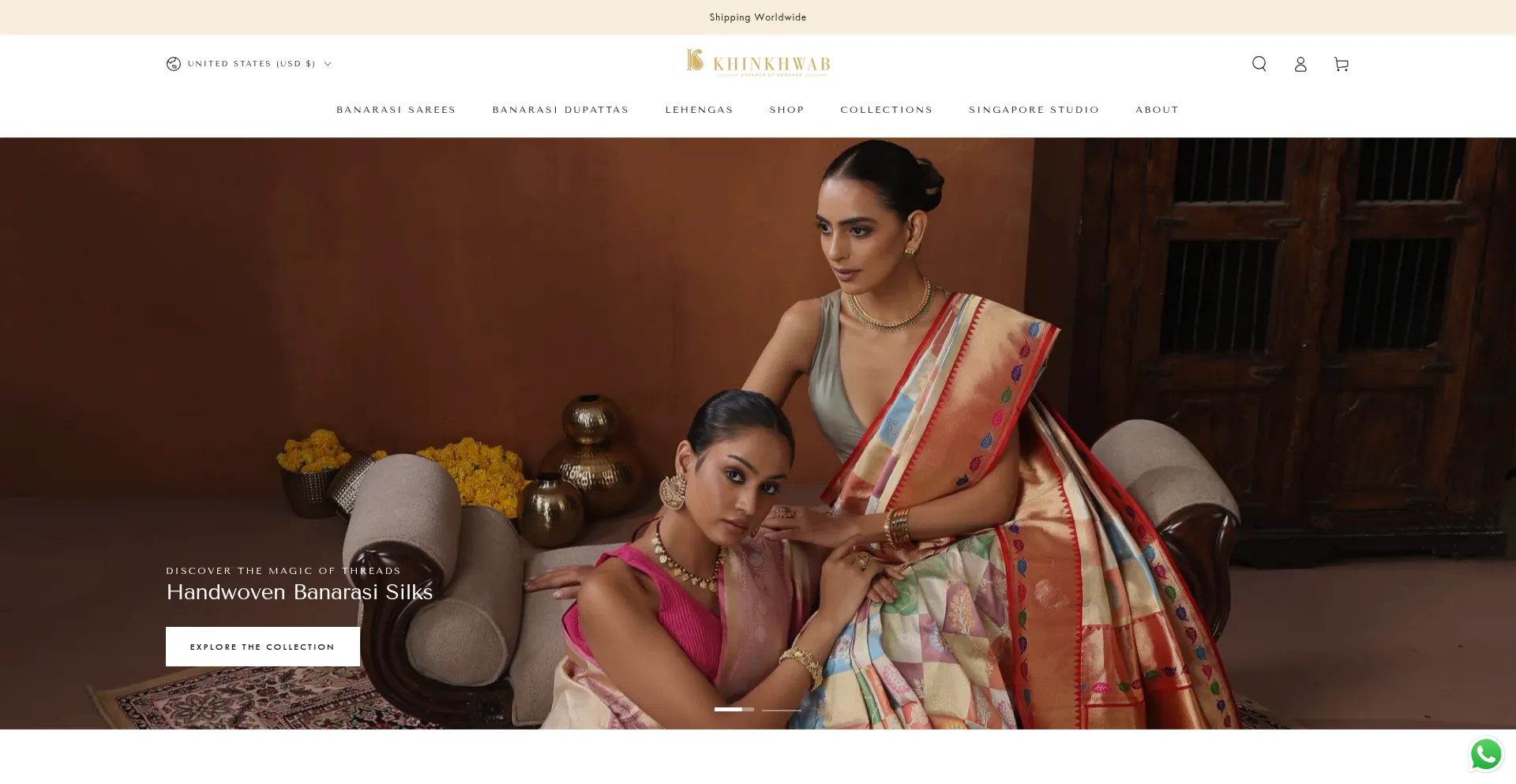 Website screenshot of Khinkhwab.com