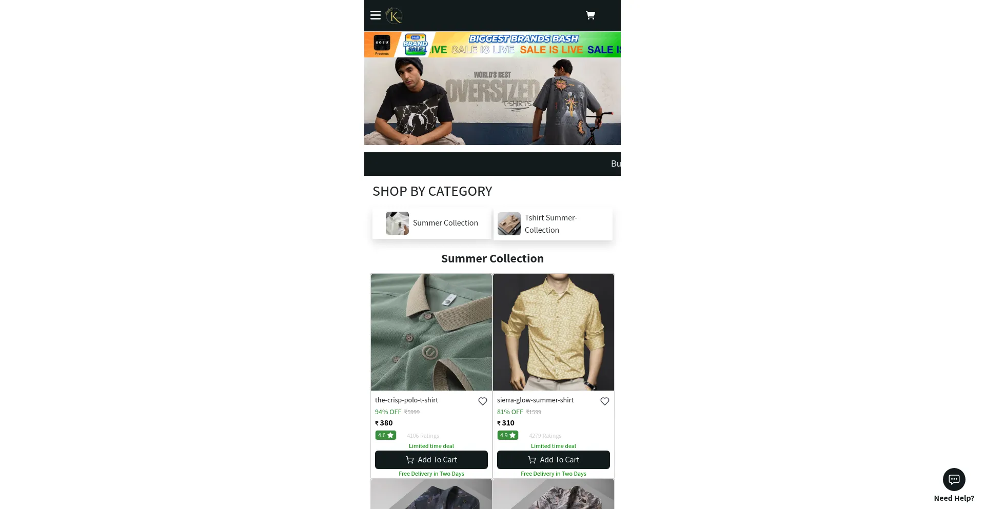 Website screenshot of Khoma.in