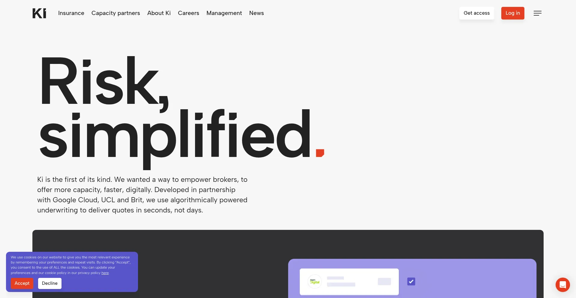 Website screenshot of Ki-insurance.com