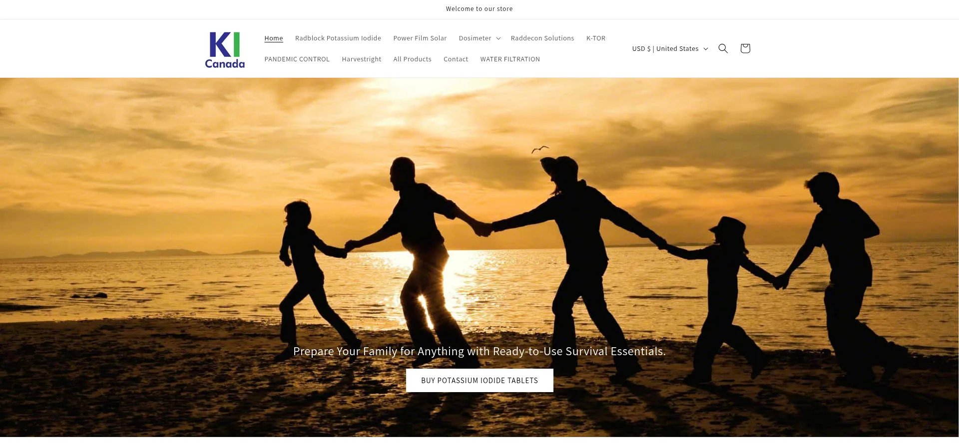 Website screenshot of Kicanada.com