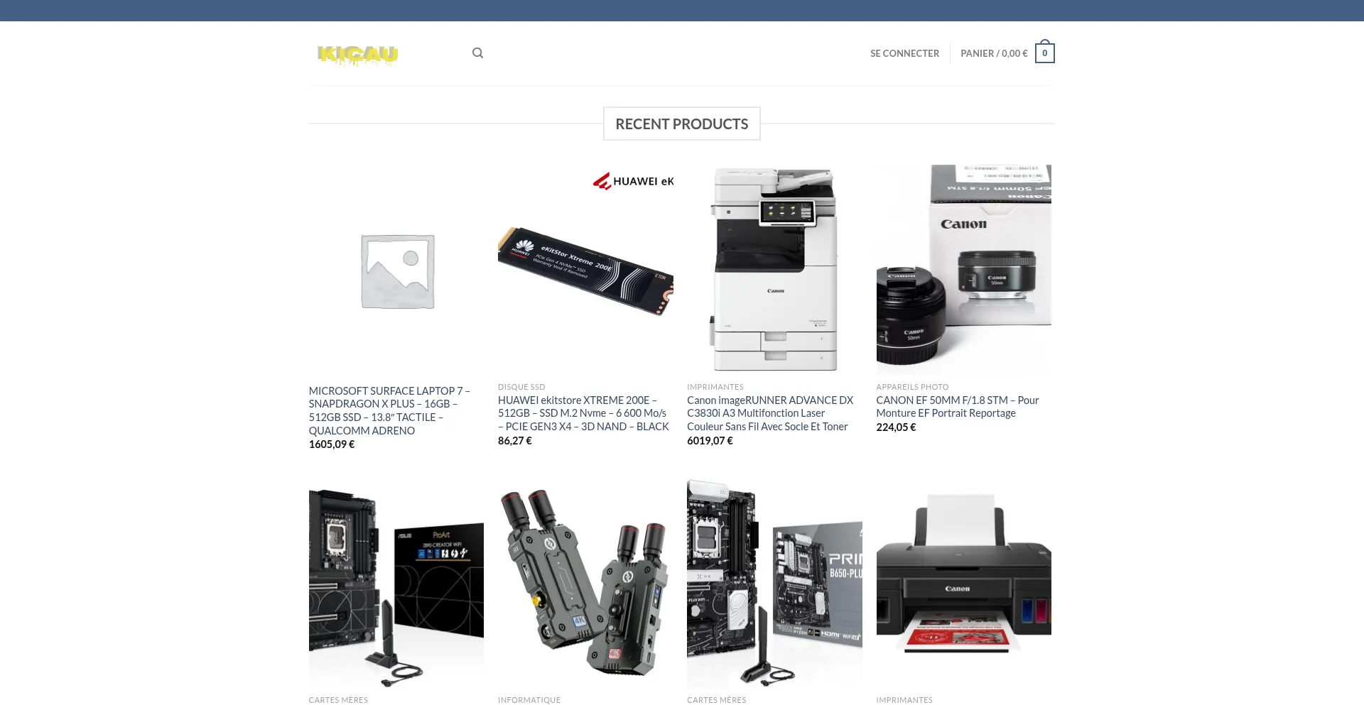 Website screenshot of Kicau.net