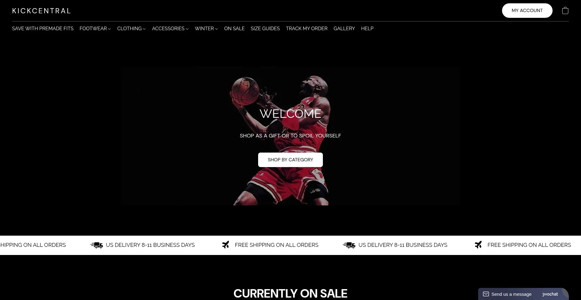 Website screenshot of Kickcentral.us