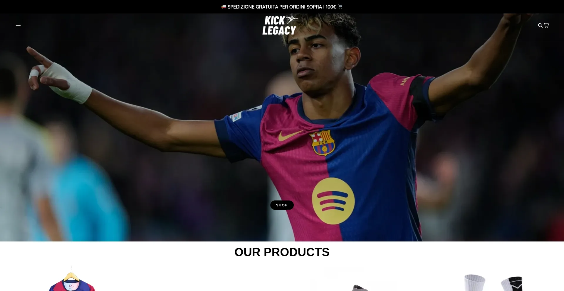 Website screenshot of Kicklegacy.com
