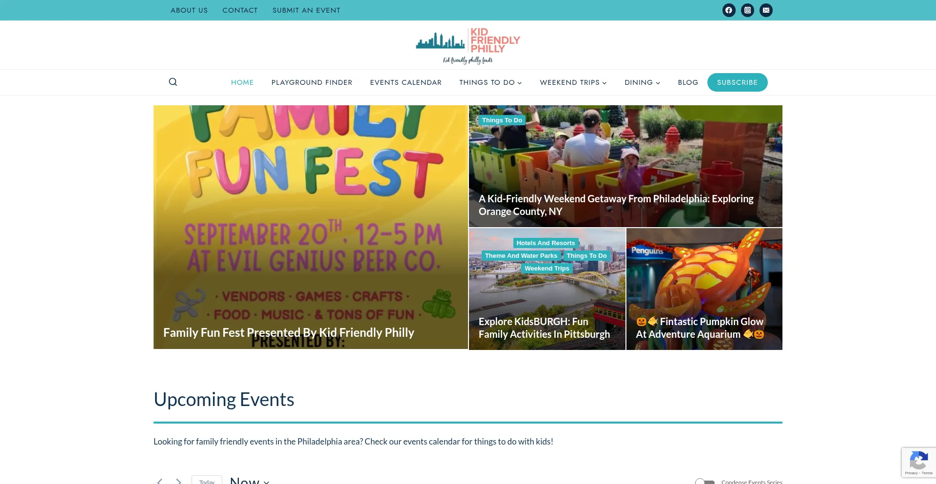 Kidfriendlyphilly.com Screenshot