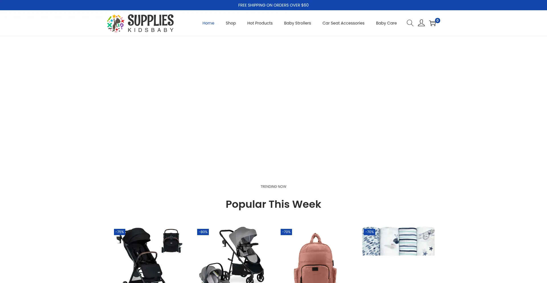 Website screenshot of Kidsbabysupplies.com