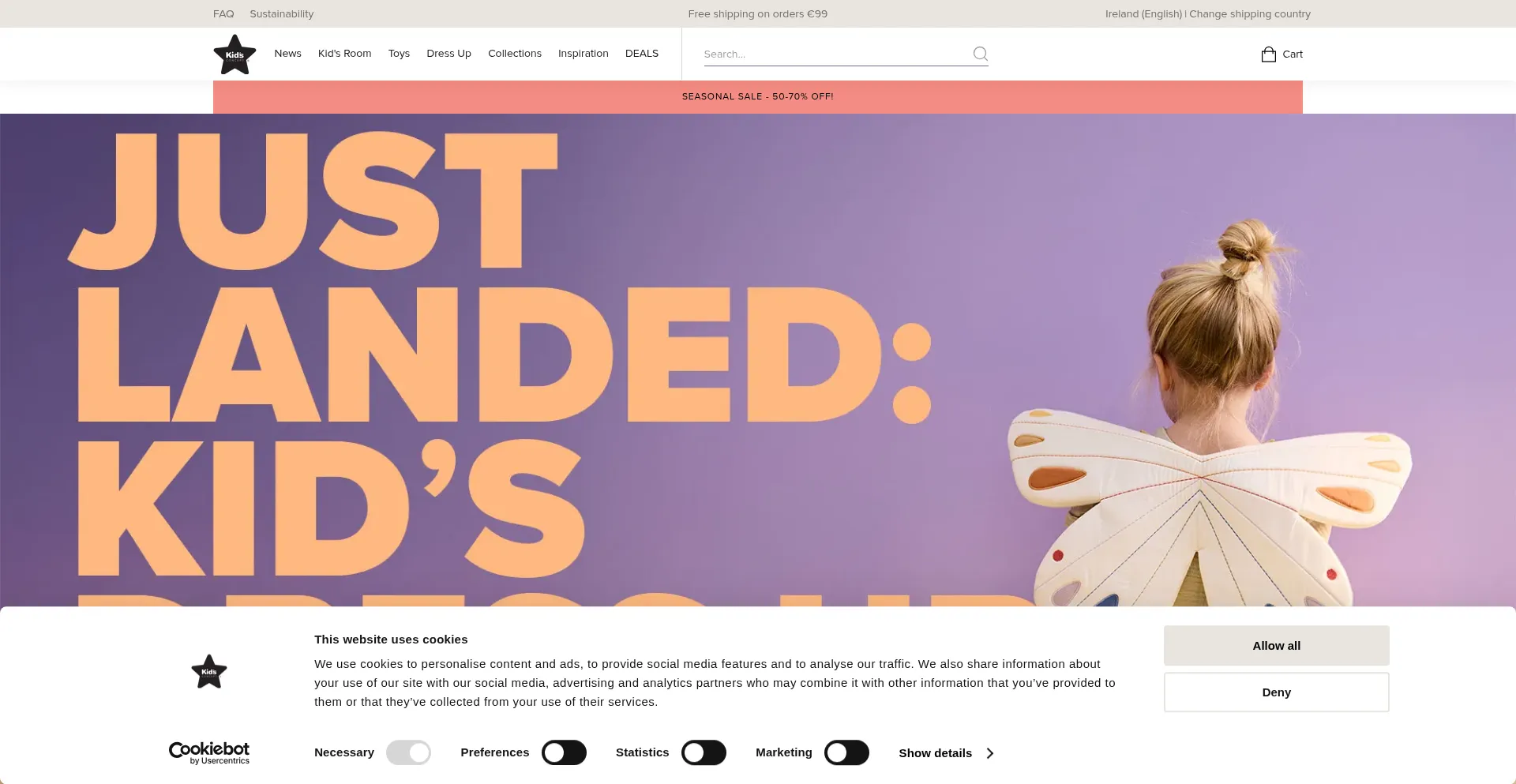 Website screenshot of Kidsconcept.com