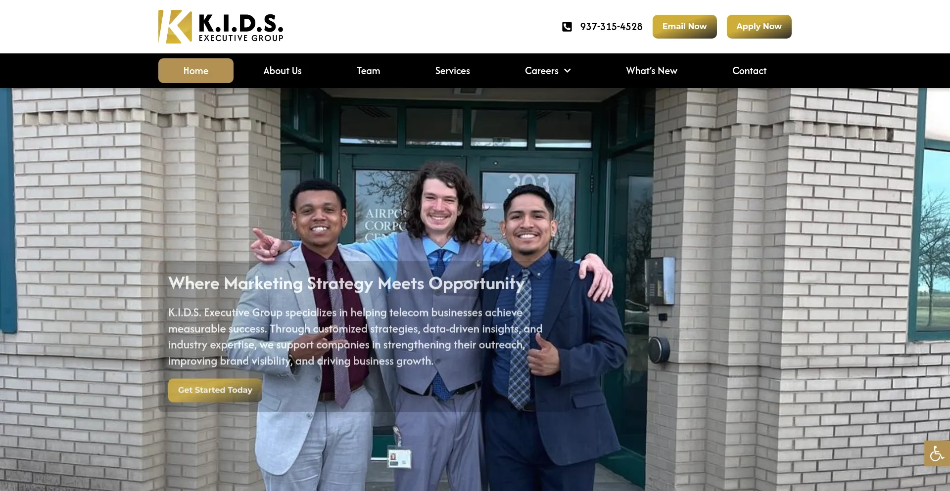 Website screenshot of Kidsexecutivegroup.com