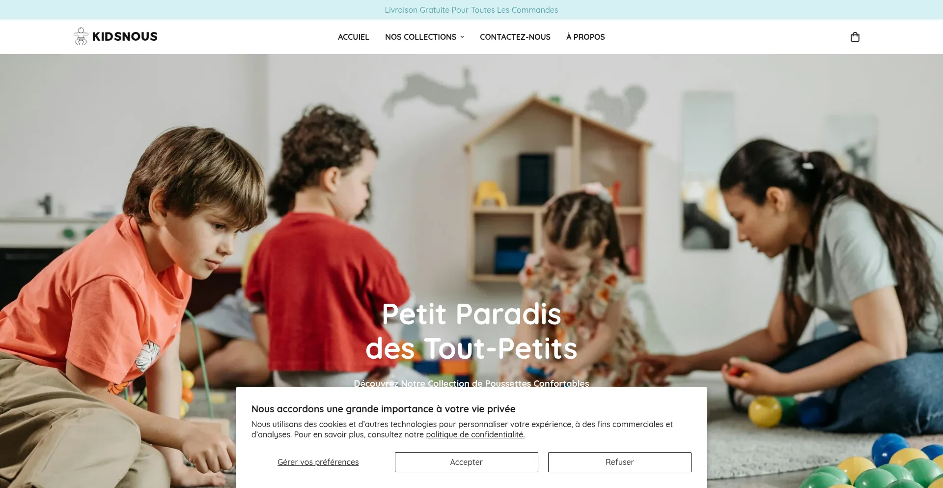 Website screenshot of Kidsnous.com