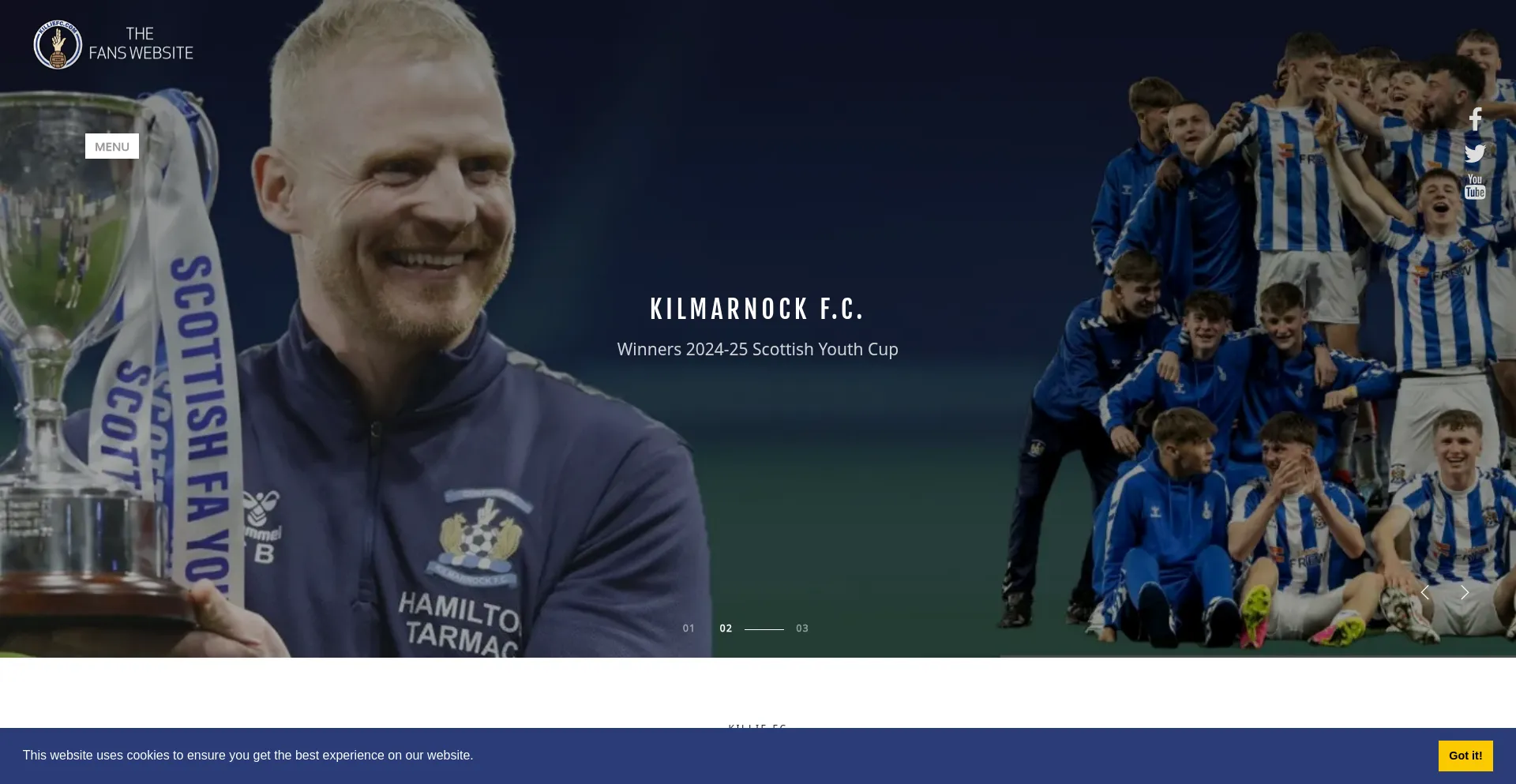 Website screenshot of Killiefc.com