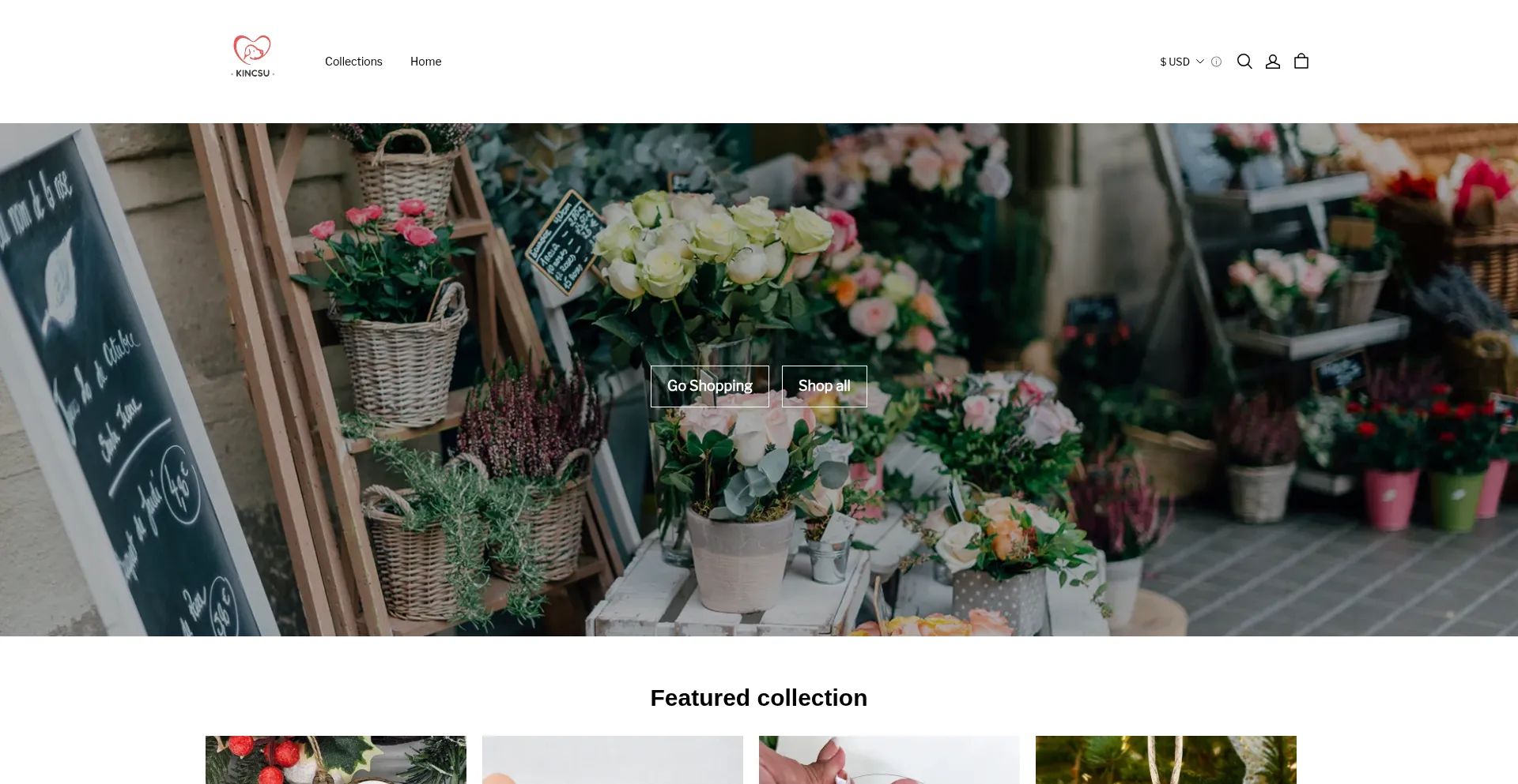 Website screenshot of Kincsu.com