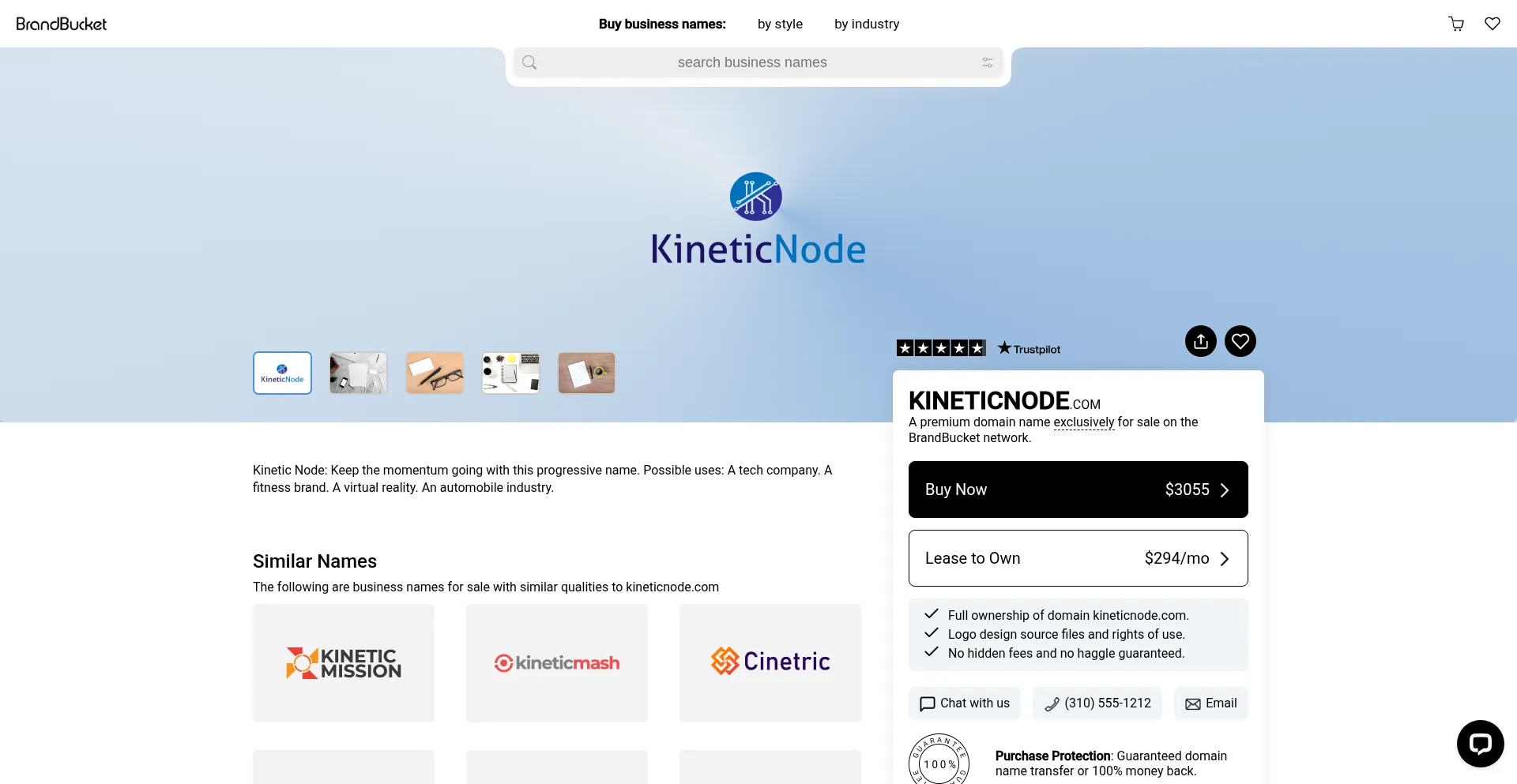Website screenshot of Kineticnode.com