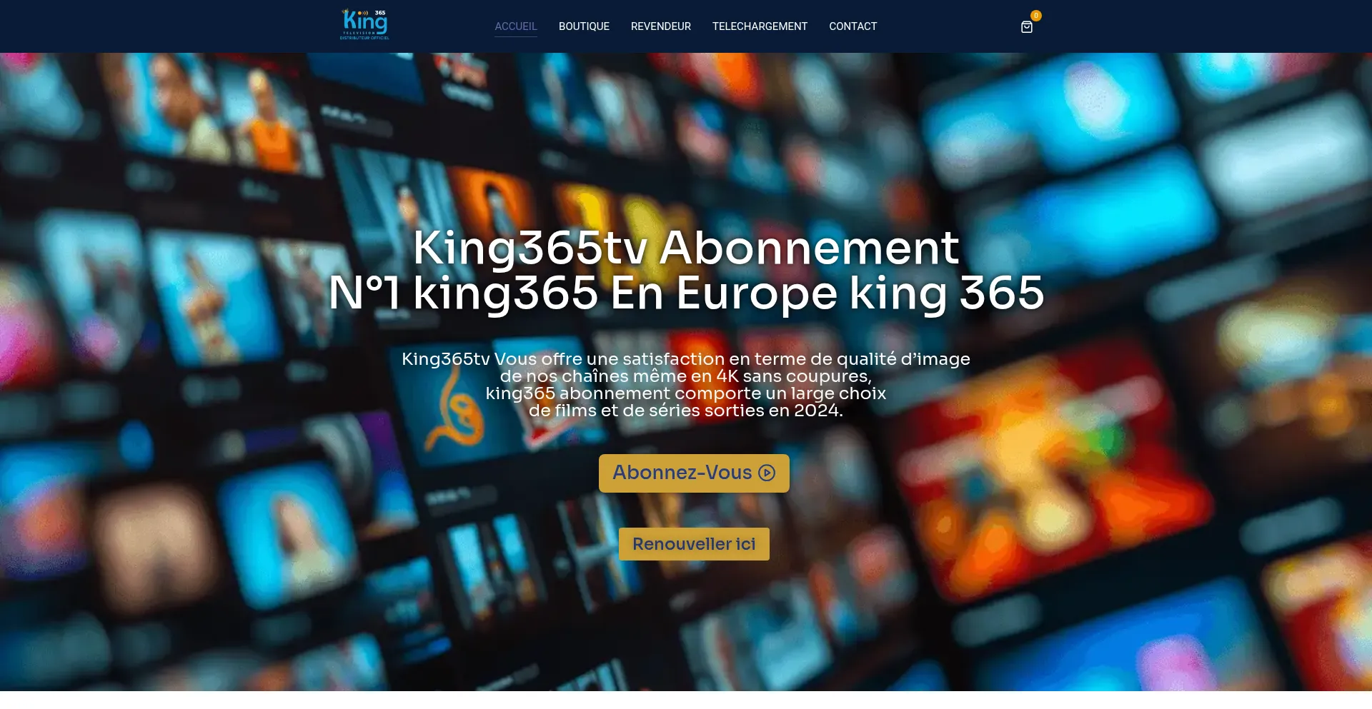 Website screenshot of King-365.com