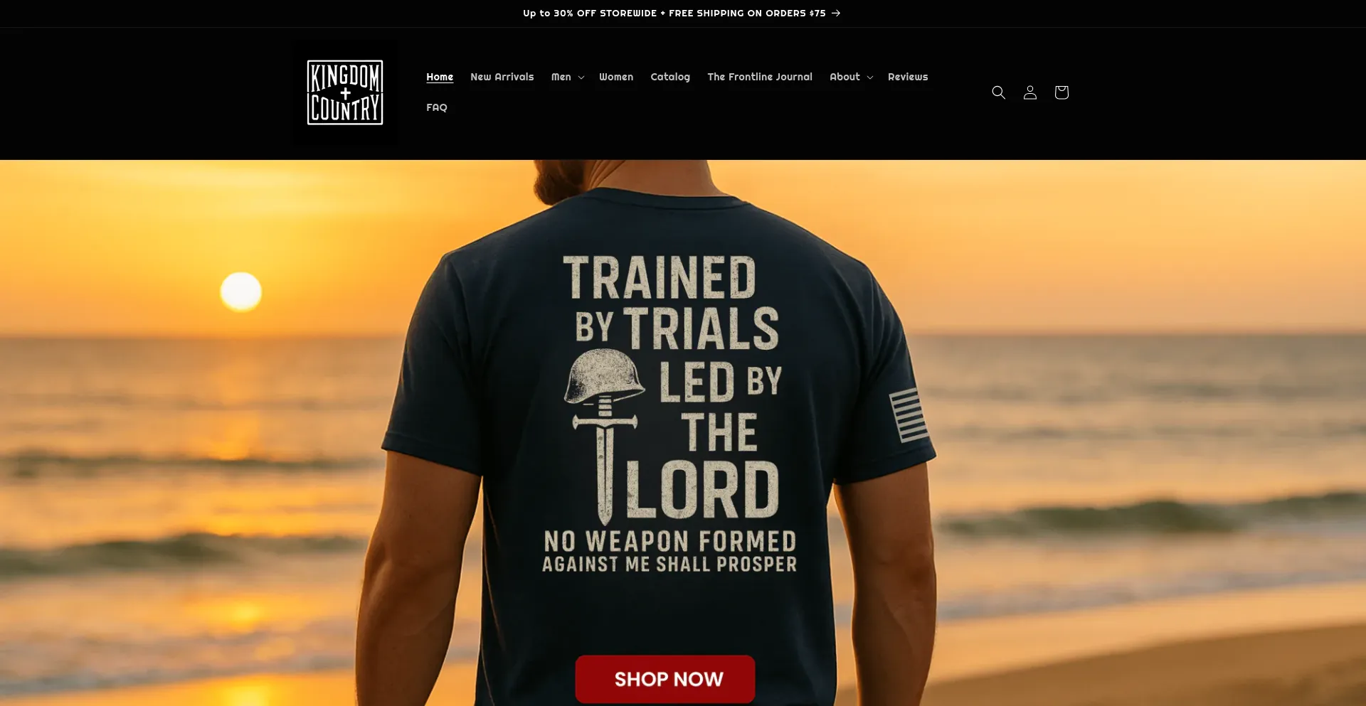Website screenshot of Kingdomandcountry.co