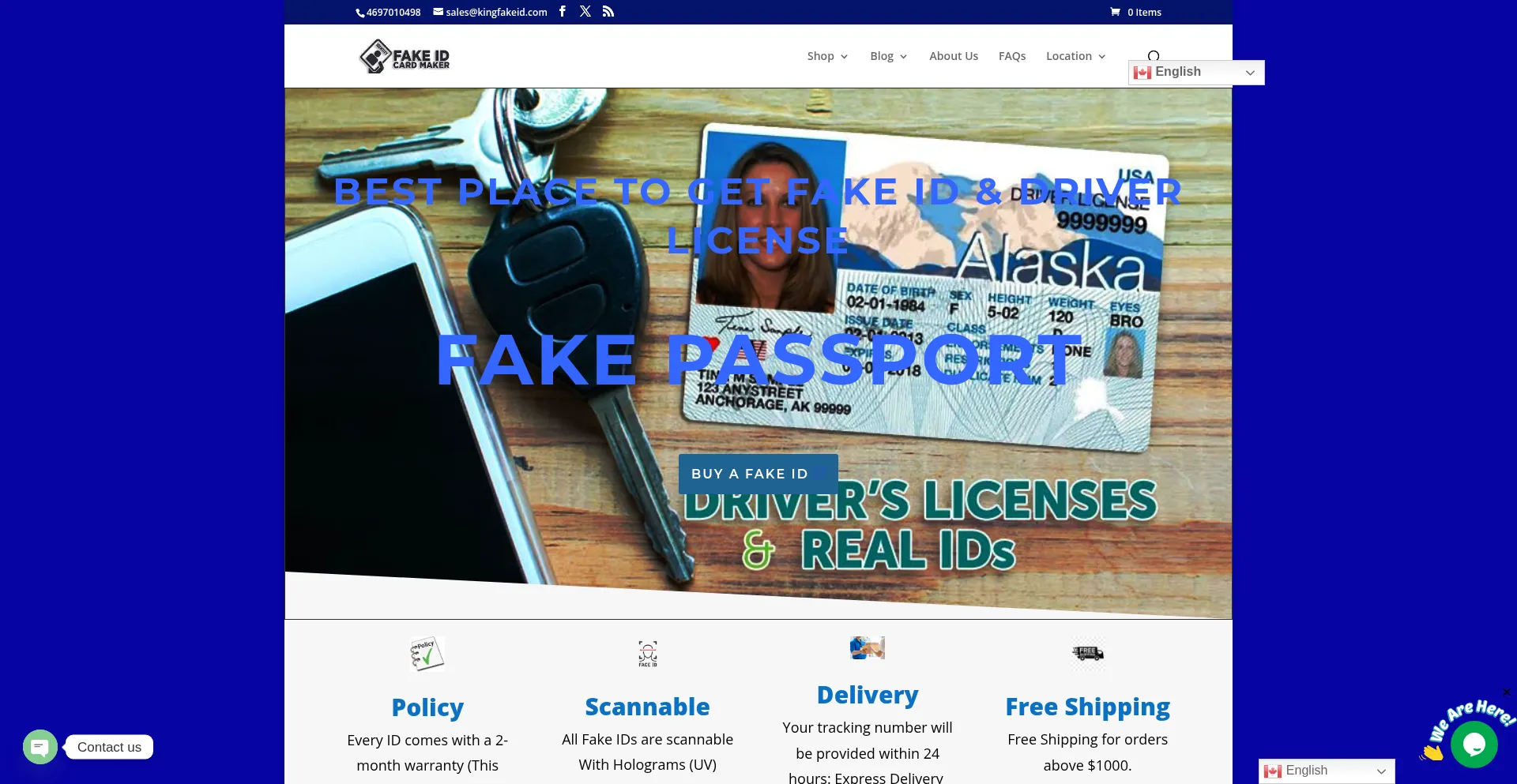 Kingfakeid.com Screenshot