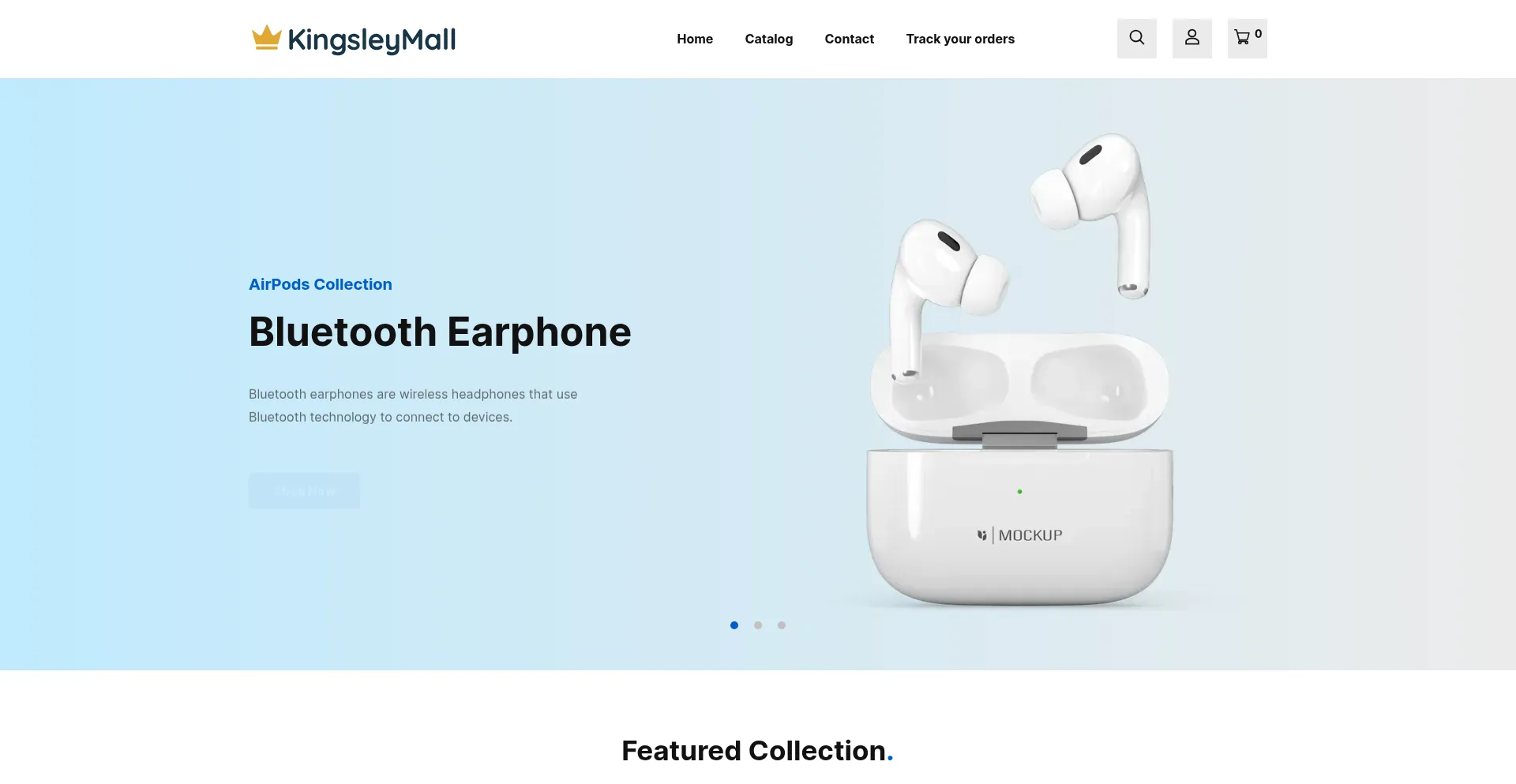 Website screenshot of Kingsleymall.com