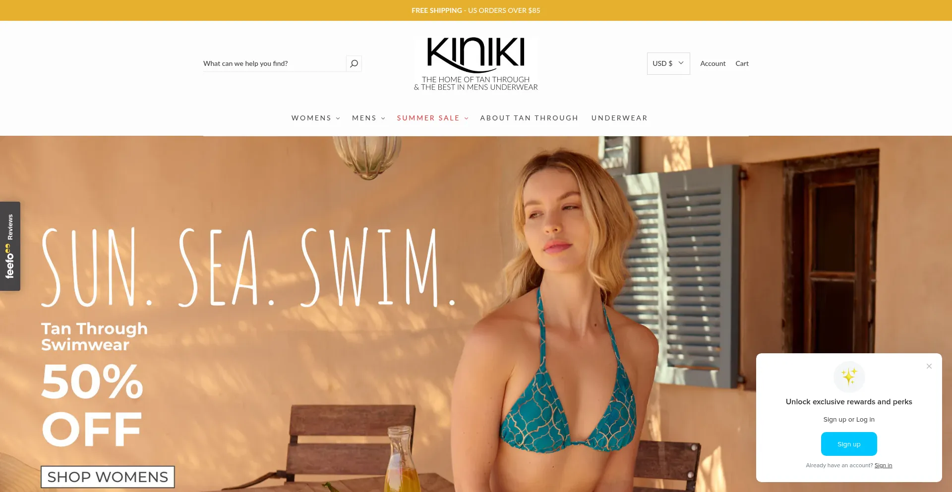 Website screenshot of Kiniki.com