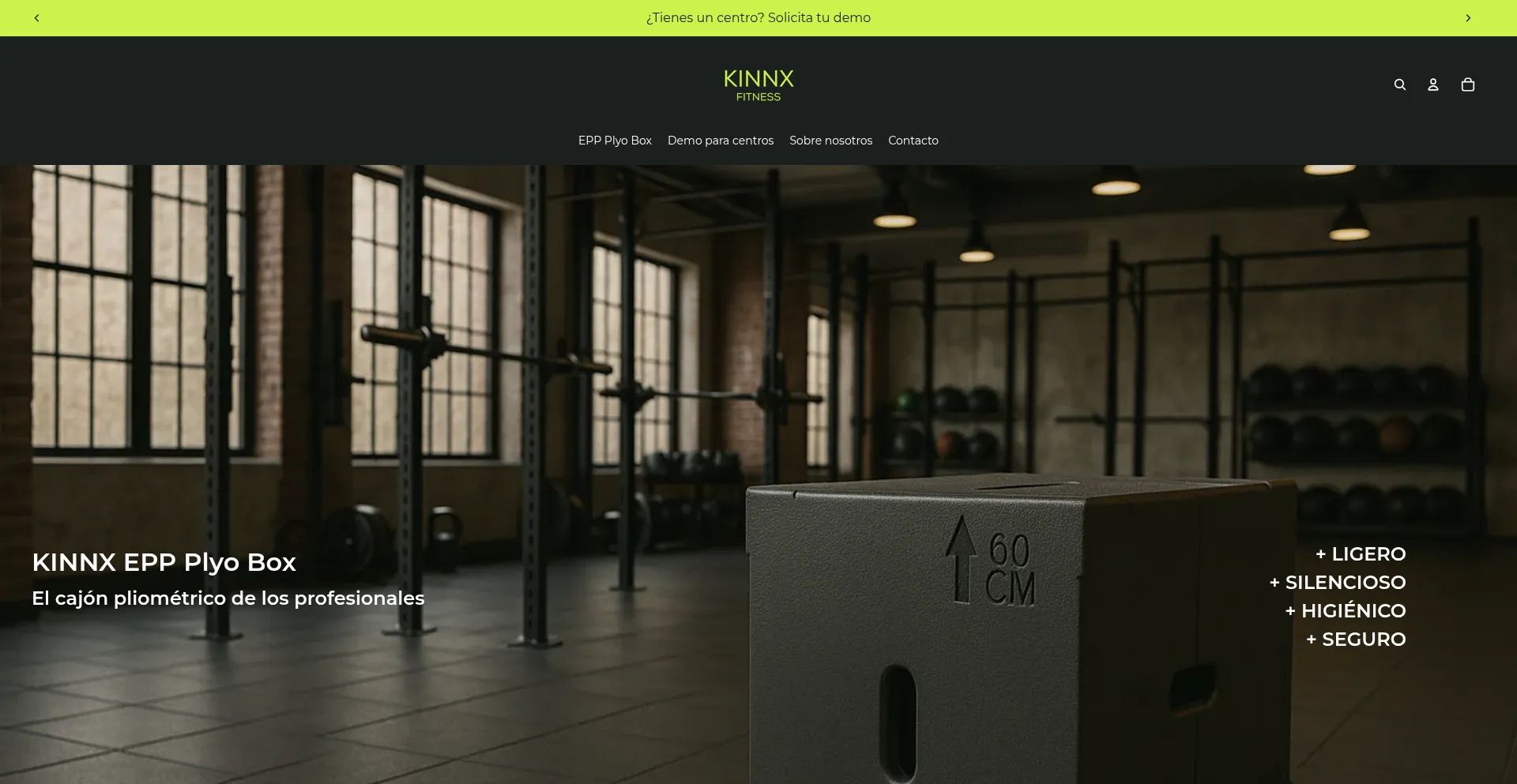 Website screenshot of Kinnxfitness.com