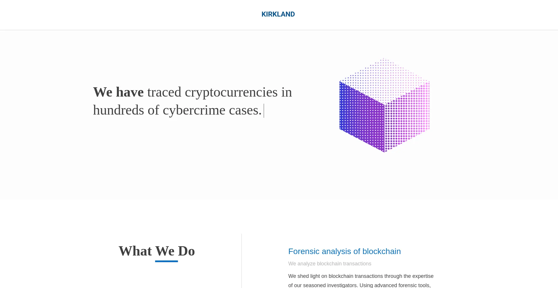 Website screenshot of Kirkland-law.in