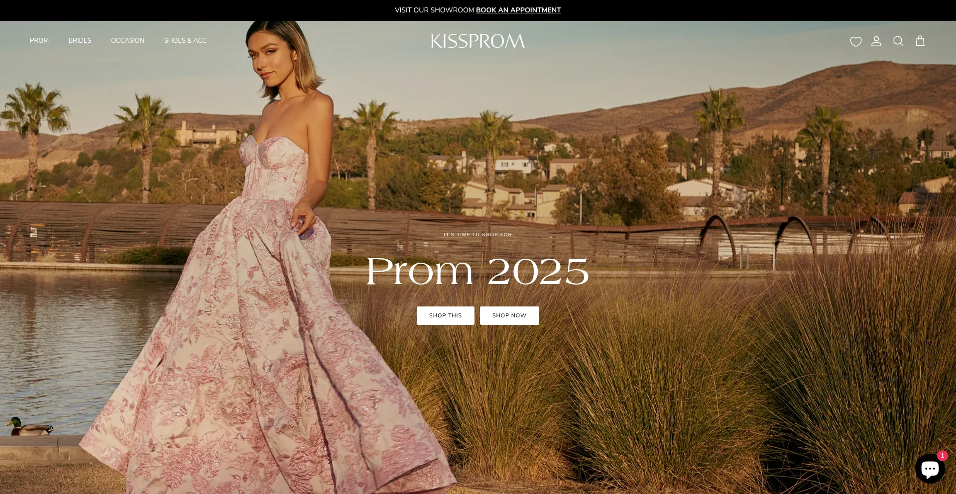 Website screenshot of Kissprom.com