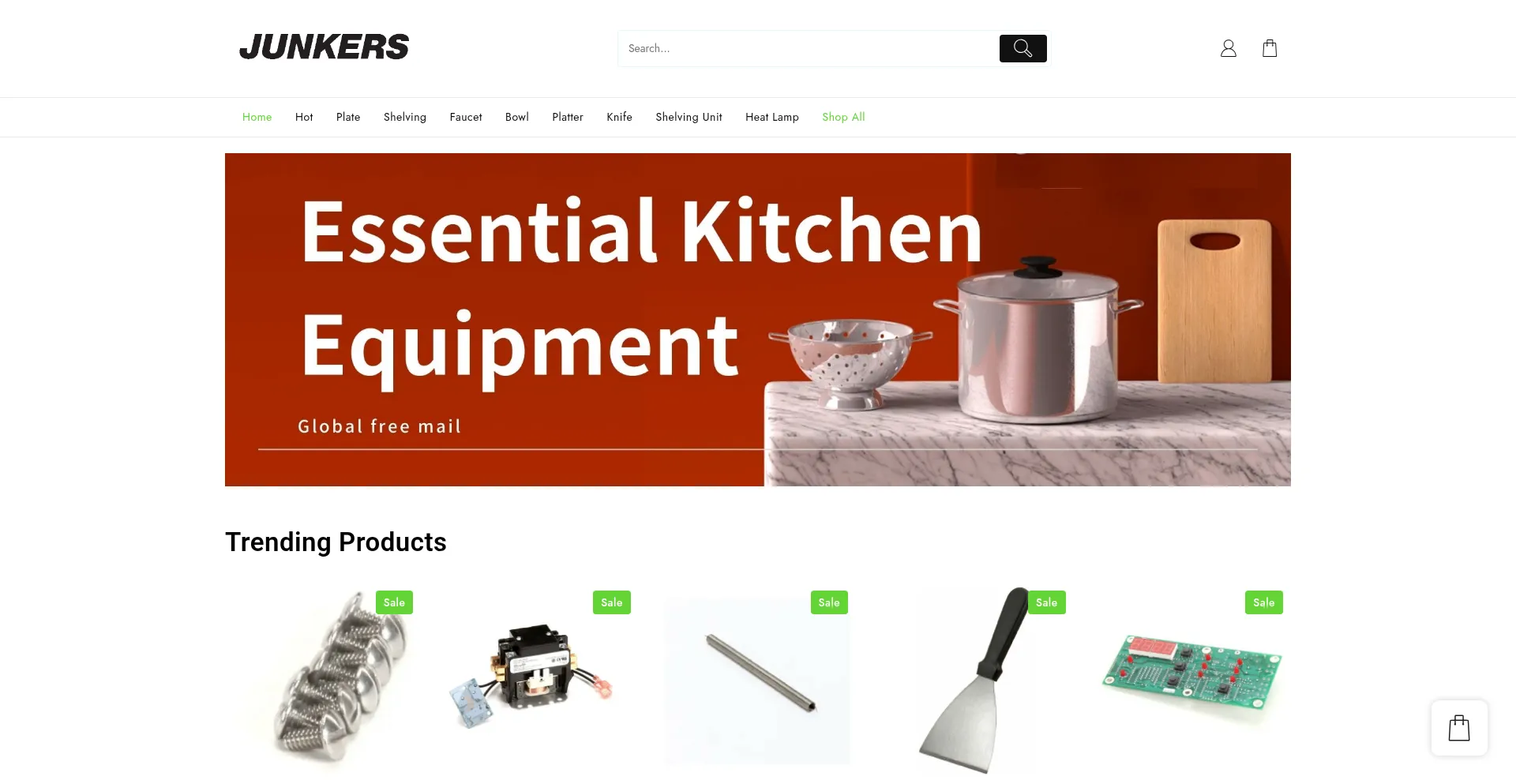 Website screenshot of Kitchenused.com