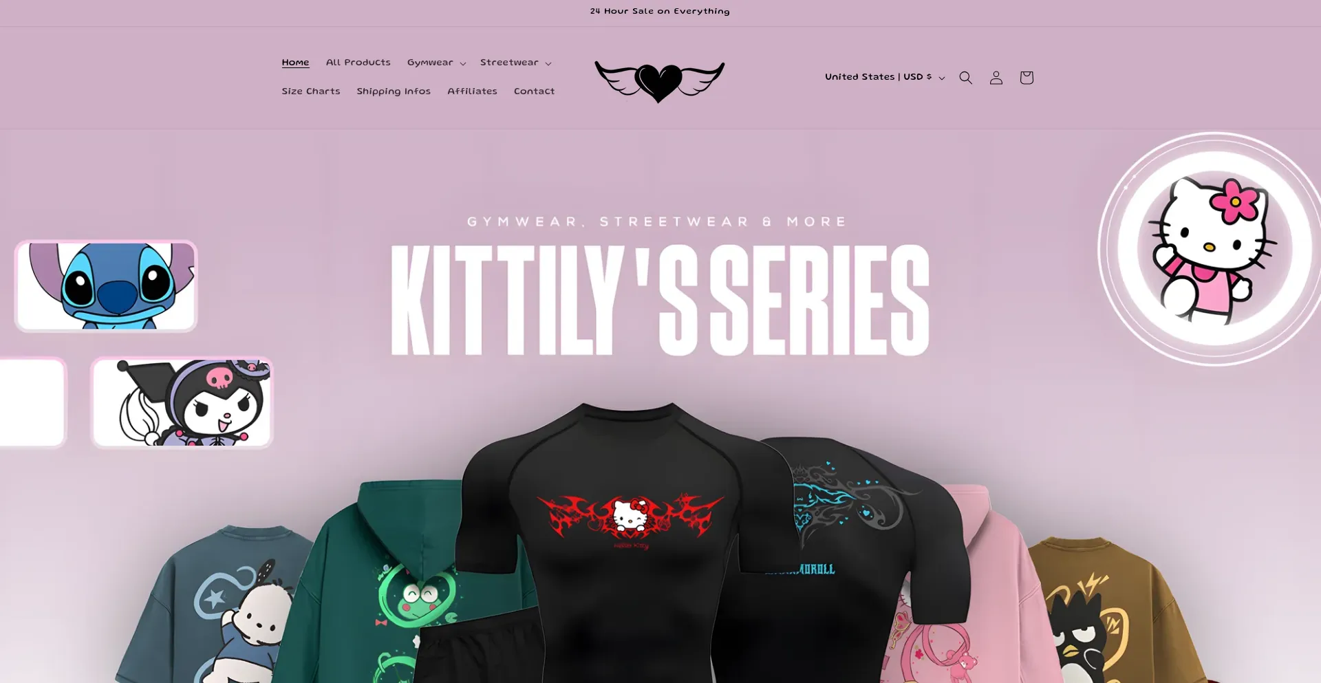 Website screenshot of Kittily.shop