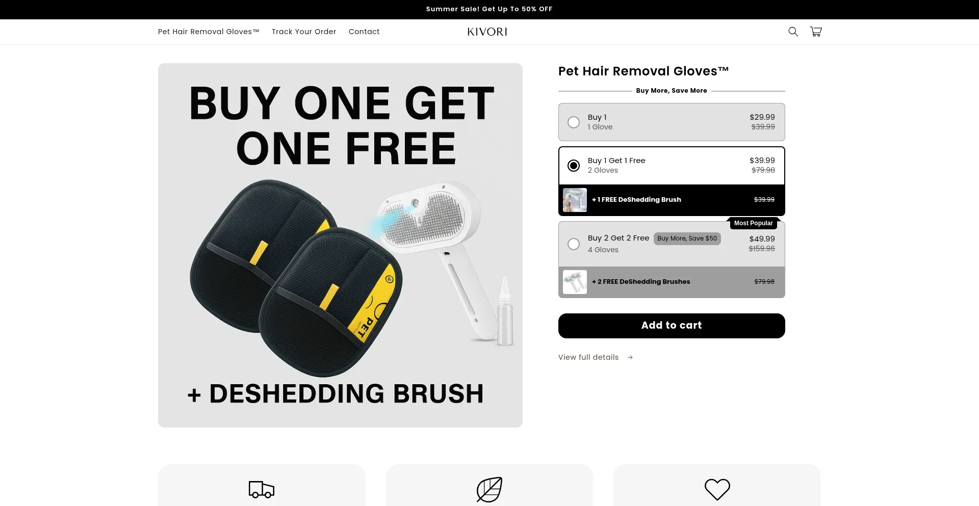 Website screenshot of Kivoripetstore.com
