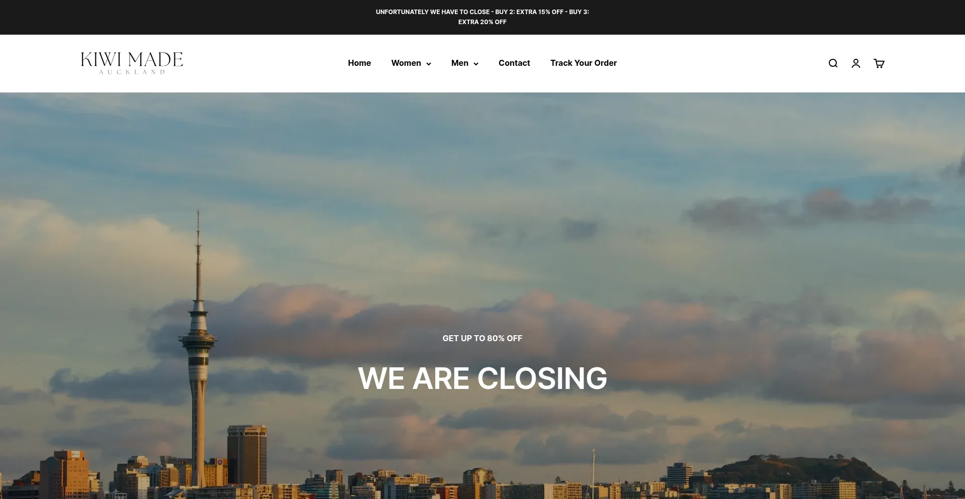 Website screenshot of Kiwi-made.com